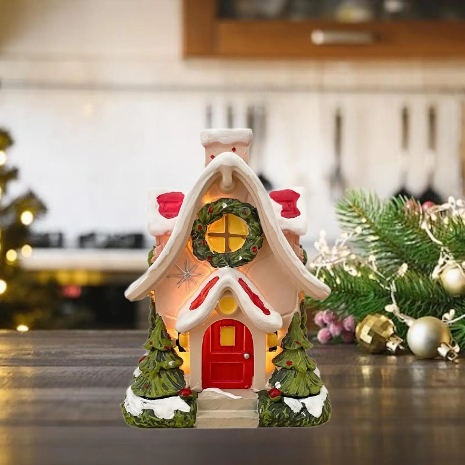 Курильница Snow House со светом в подарок декоративное посредничество Рождество
