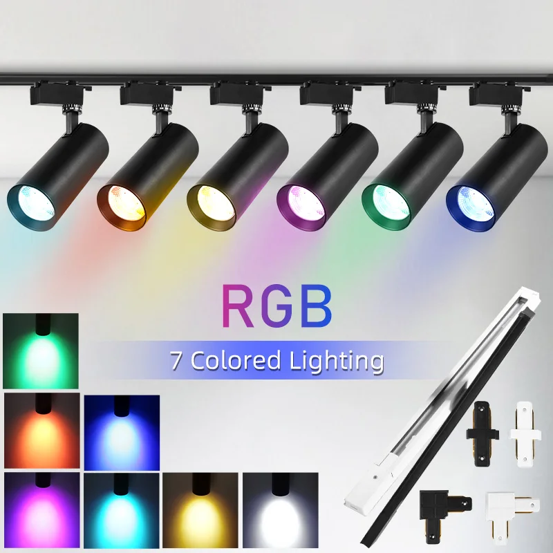 

Rail Lamp Led Fixture Lamps Spot Track Set Bedroom Light Lights Ceiling Decoration Disco Lighting Track Color Stage