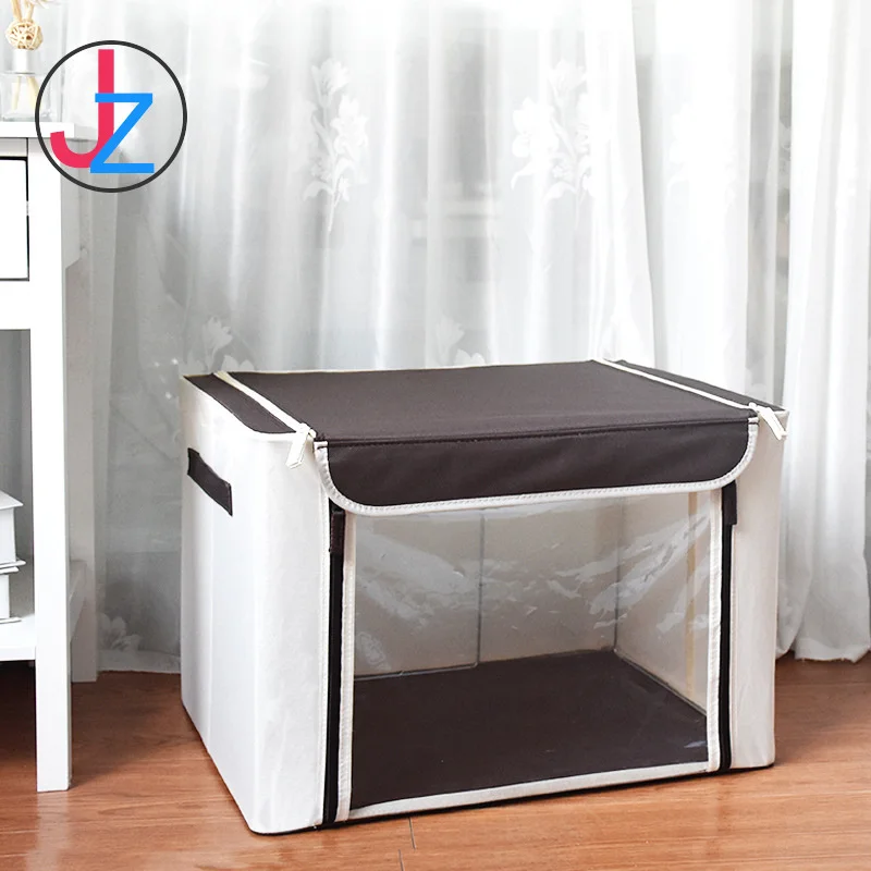 

Home Oxford cloth storage box Steel frame foldable storage box Clothes fabric finishing box Car trunk sundries box Baina box