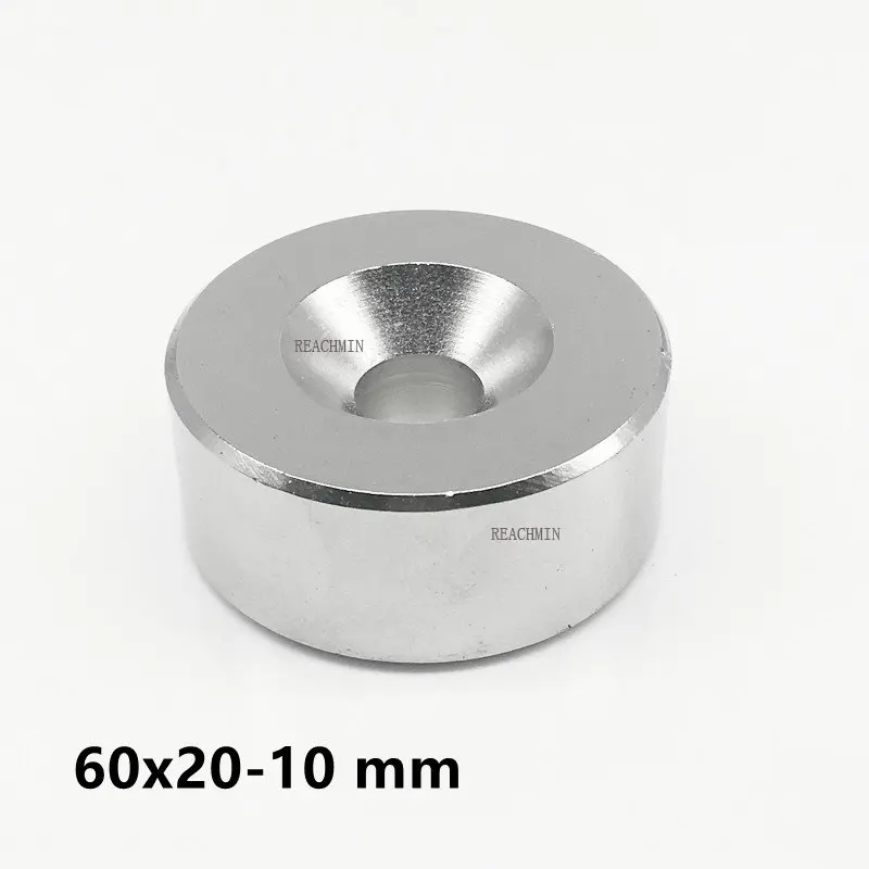 

1PCS 60x20-10 Big Round Thick Search Magnet Strong 60mm X 20mm Disc Neodymium Magnet 60*20-10 Permanent Magnet 60*20 Hole 10mm