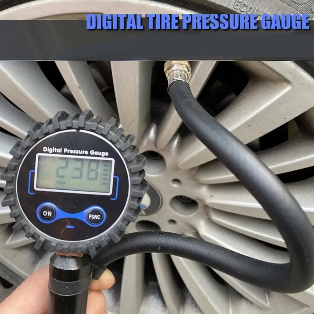 

Car Digital Tire Inflator With Pressure Gauge 200 Psi Air Chuck High-precision Tire Inflation Meter