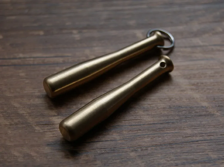 

1 Piece solid brass small baseball bat pendant key charm car keyring charm