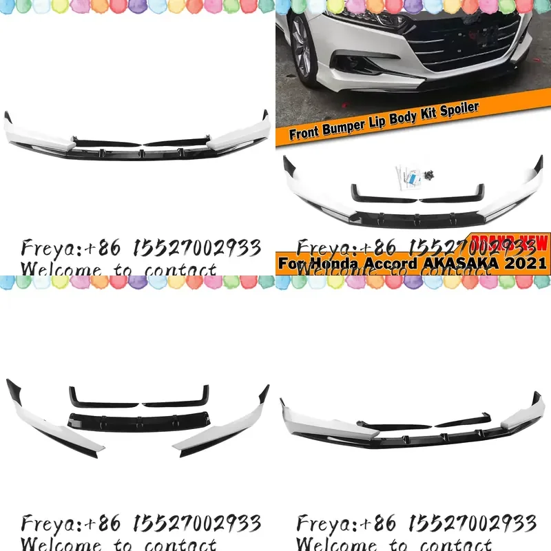 Фото AKASAKA для Honda Accord 2021-2022: Спойлер переднего бампера + накладки на противотуманные фары + декоративные накладки на воздухозаборники + сплиттер №1