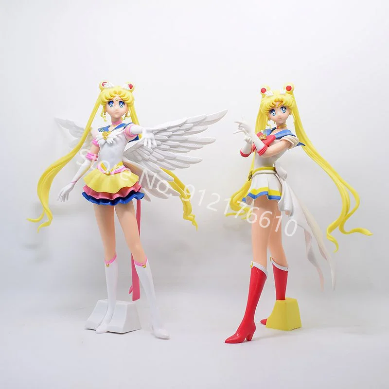 

Cartoon Figure Anime Sailor Moon Shui Bingyue Angel Flashing Charm Standing With Box Family Ornaments