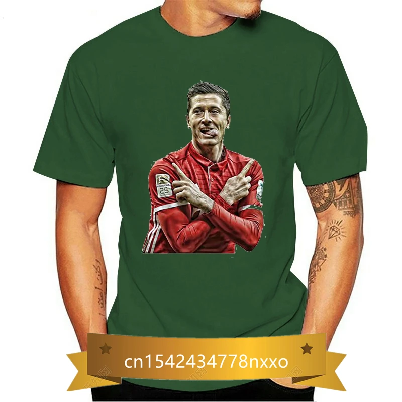 

Camisa feita sob encomenda da impressão da camisa t dos homens & das mulheres de robert lewandowski do antidazzle