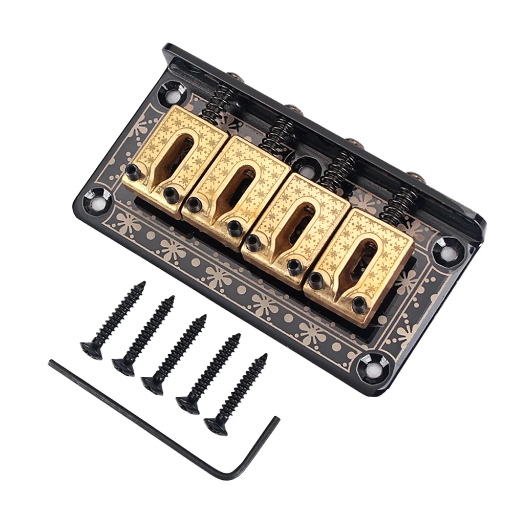 

4 String Copper Saddle Fixed with Screws and Wrench Bridge Set for 4 String Cigar Box Guitar Bass