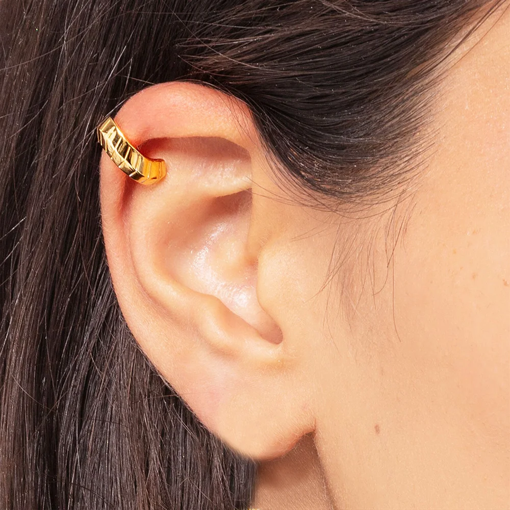 Одинарные золотые ушные манжеты в форме змеи европейский стиль Изящные