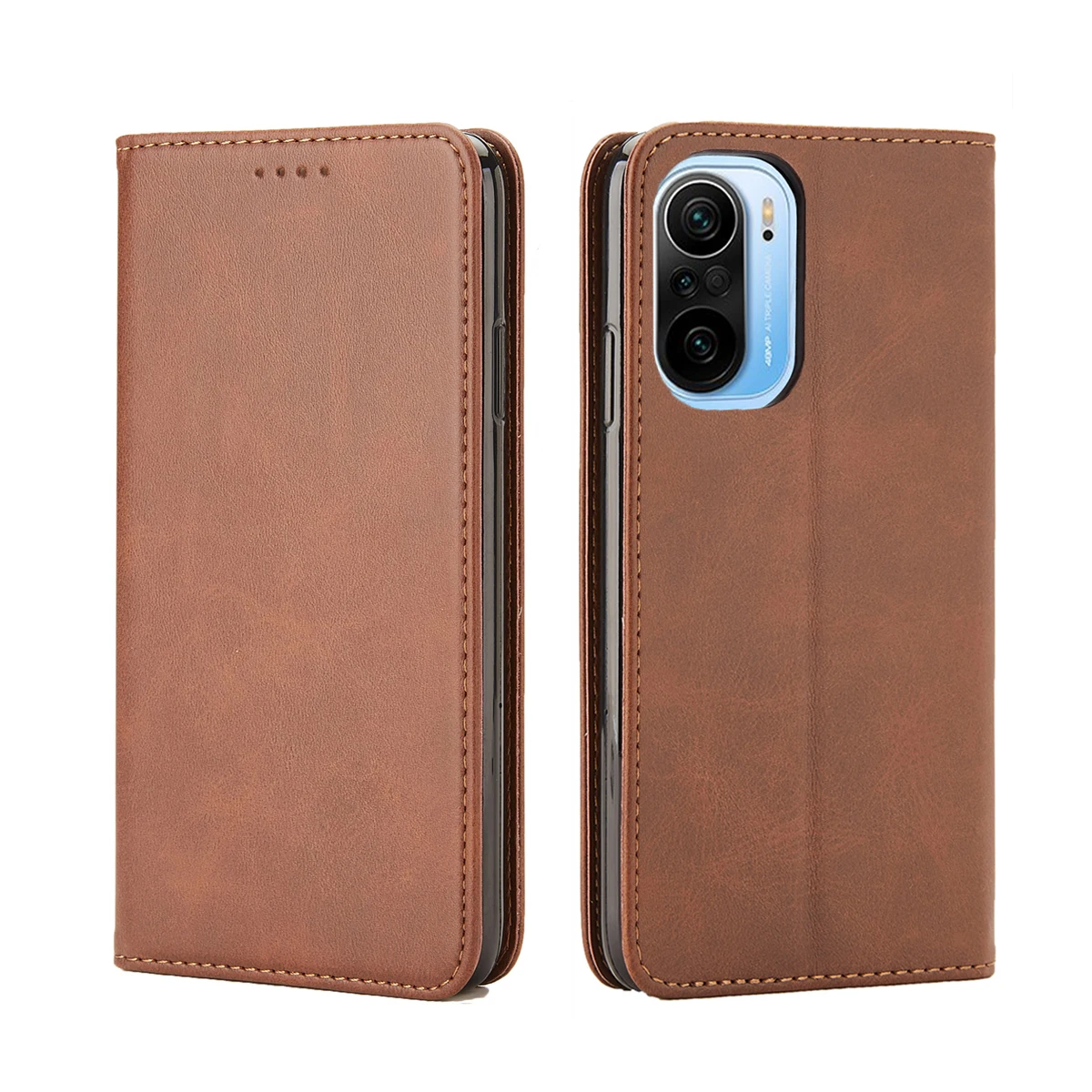 

Leather Case for Xiaomi Redmi K40 Pro Holster Magnetic attraction Wallet Phone Case K40 Retro Business Soft TPU inner cover