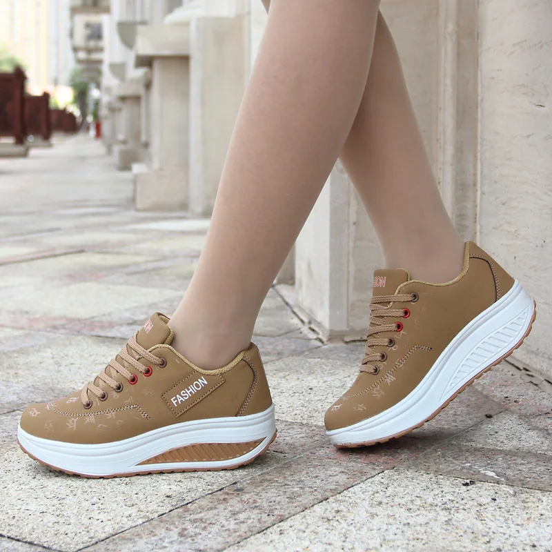 

New Women's Vulcanize Shoes Trendy Women Casual Shoes Hot Platform Ladies Shoes Quality Female Wedge Shoe 2023 Zapatillas Mujer