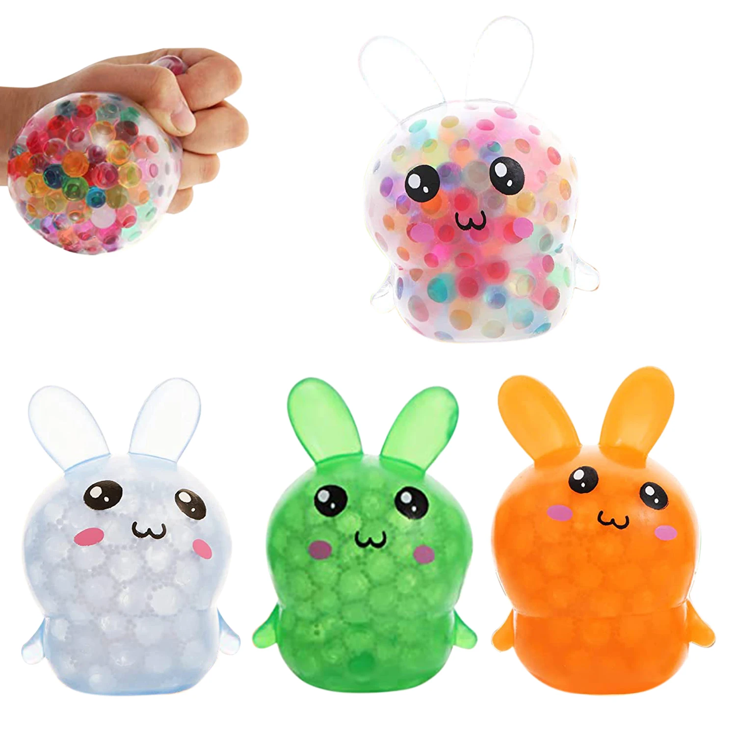 

Stress Ball Squishy Bunny Animals Sensory Ball Toy Decompress Easter Squeeze Balls For Kids Girls Boys Adults Soft Soothing