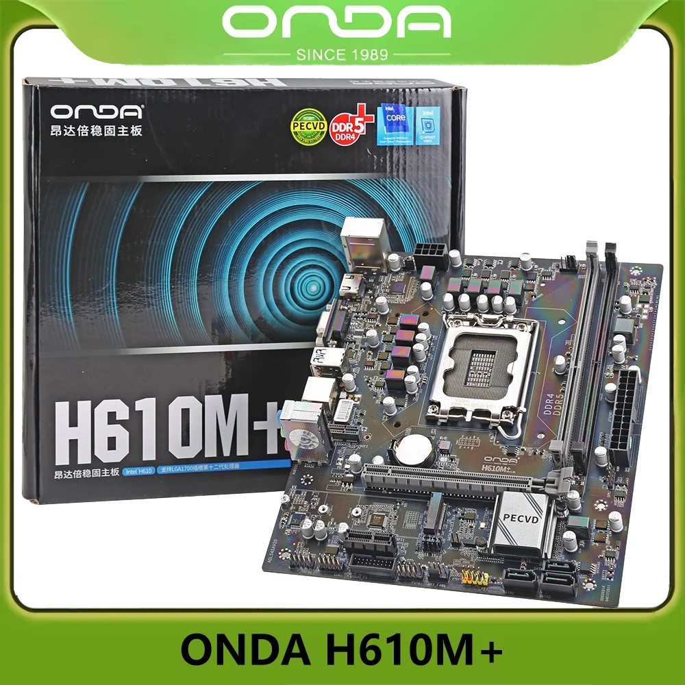 

ONDA H610M+ Motherboard INTEL LGA1700 DDR4 MATX PC Gaming