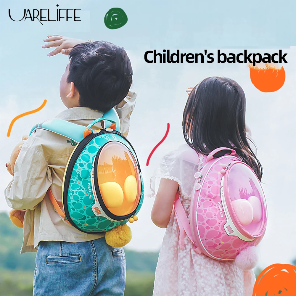 

Uareliffe Smart Space Capsule Kids Backpack 6L Cartoon Waterproof Travel Bag With LED Light Reflective Tape For School Camping