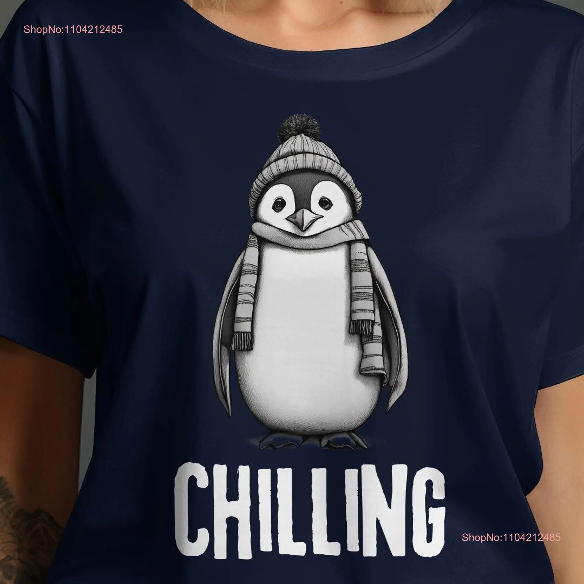 Penguin Chilling T Shirt Funny Chill Out Cool long or short sleeves