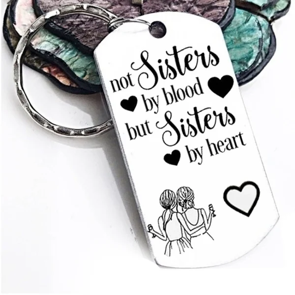 

The Best Friend Keychain Sisters By Heart Keychain for SistersBest Friend Gifts