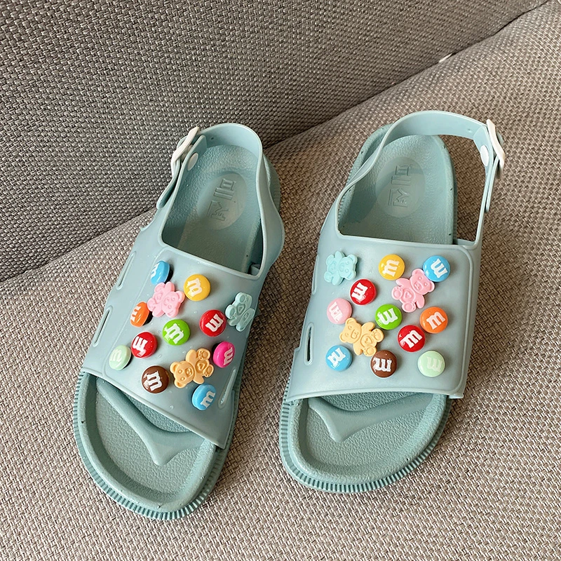 

Разноцветные большие прозрачные женские сандалии на платформе