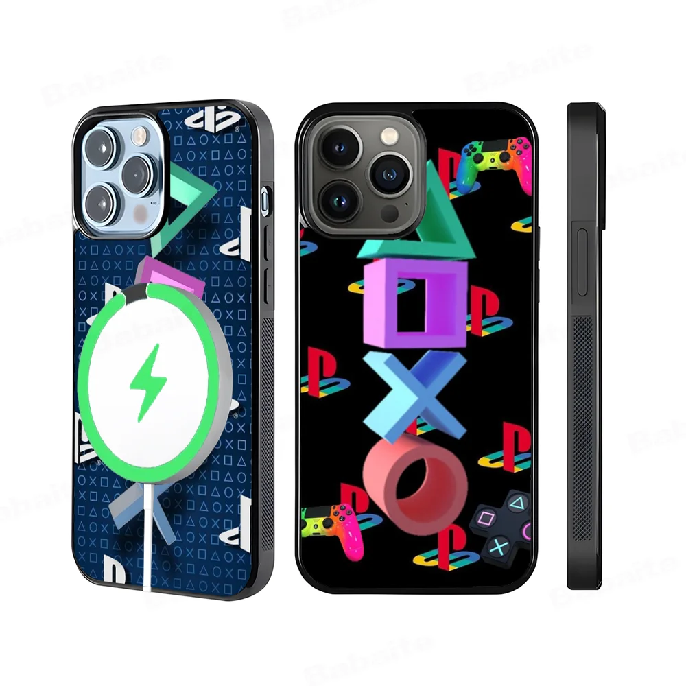 Чехол для телефона Ps5 Hot Game IPhone 15 Pro Max чехол 14 Plus 13 12 11 магнитный Magesafe с беспроводной