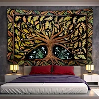 death mushroom forest tapestry wall hanging fairy tale castle skeleton bohemian psychedelic home dormitory dream decor
