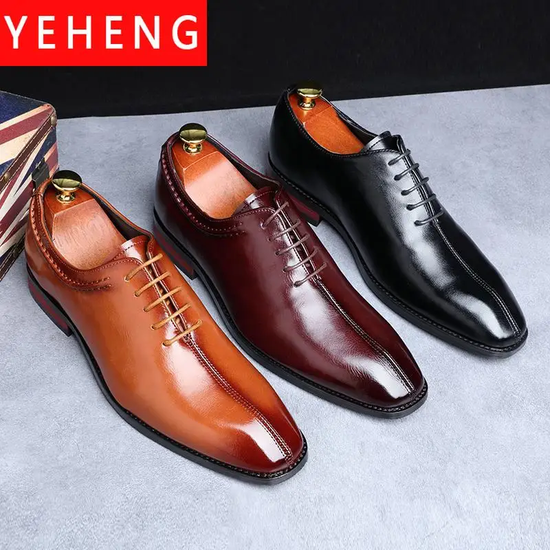 Новые мужские классические туфли дизайнерские деловые офисные лоферы на