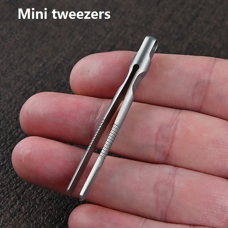 

Мини-пинцет из титанового сплава, портативный Пинцет для повседневного использования, пинцет для выживания, захвата бороды, с ЧПУ, фотоинструмент для кемпинга, путешествий