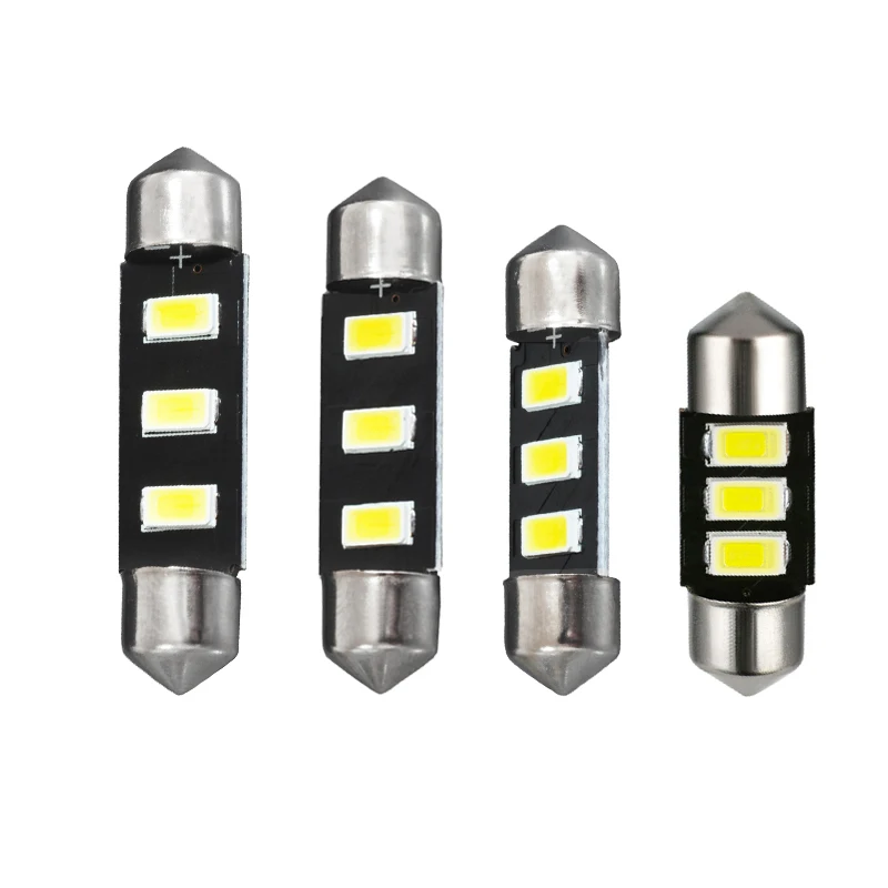 OBOLED 100 шт. гирлянда 31 мм 36 39 41 C5W светодиодный 3 чипа SMD лампы Автомобильная