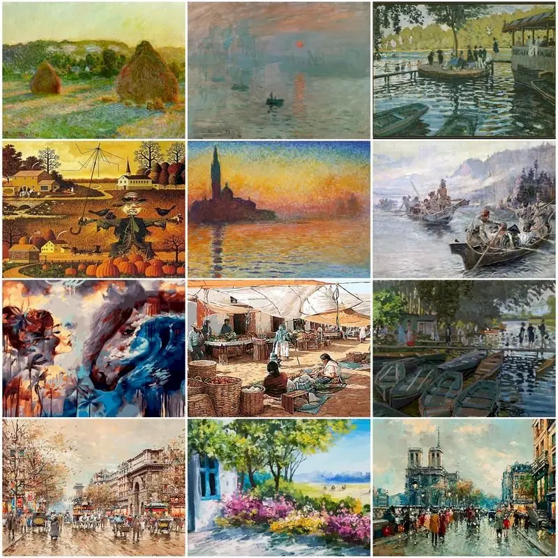 

CHENISTORY Paint By Numbers Wild Autumn Scenery Drawing On Canvas Gift DIY Pictures By Number Figure Kits Home Decor