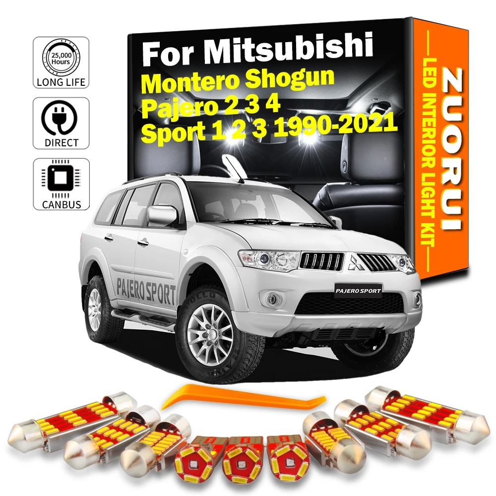 

ZUORUI Canbus LED Interior Light Kit For Mitsubishi Montero Shogun Pajero 2 3 4 And Sport 1 2 3 1990-2019 2020 2021 Led Bulbs