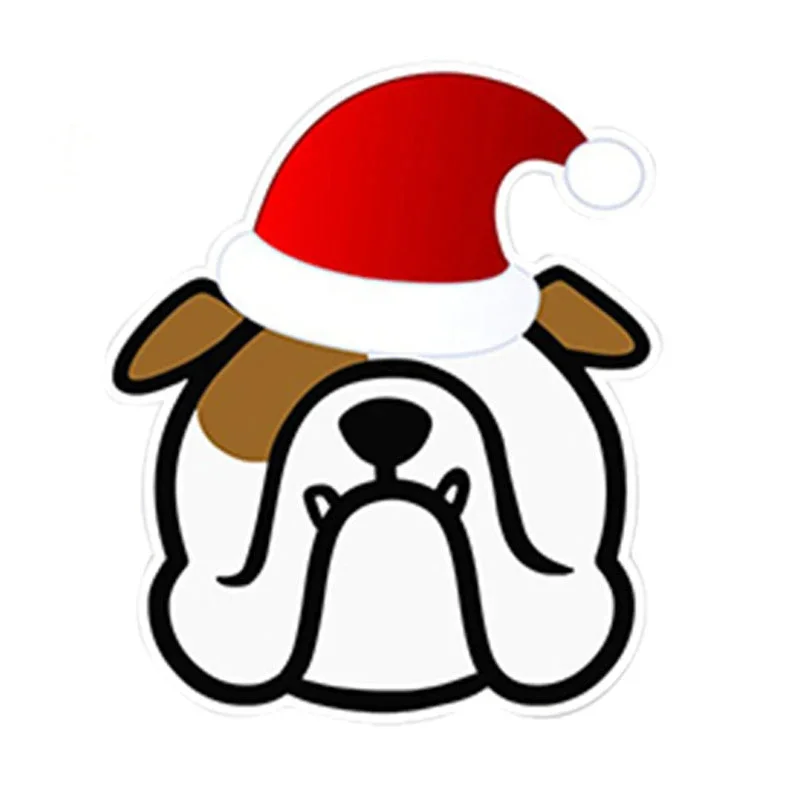 

Милый Рождественский щенок, мультфильм, фотоаппликация для тела, окна, украшение для ноутбука, Высококачественная Водонепроницаемая Автомобильная наклейка с защитой от УФ-лучей