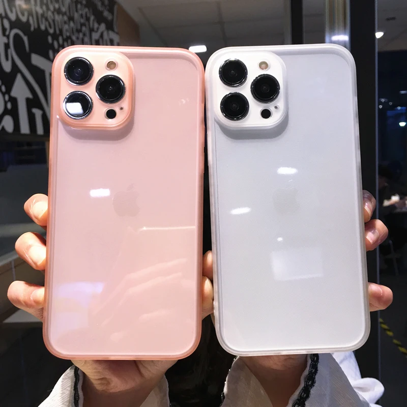 

Luxury Shockproof Transparent Silicone Case For iPhone 13 Pro Max 12 11 X XR XS 7 8 Plus SE2020 Soft TPU Camera Protection Cover