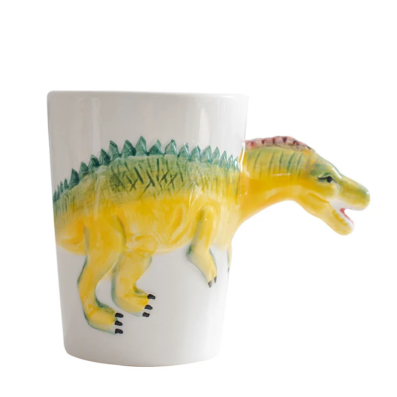

Creative 3D Handle Ceramic Cup Dinosaur Shape Cup Animal Breakfast Cup Milk Mug Office Water Cup The Best Gift for Children