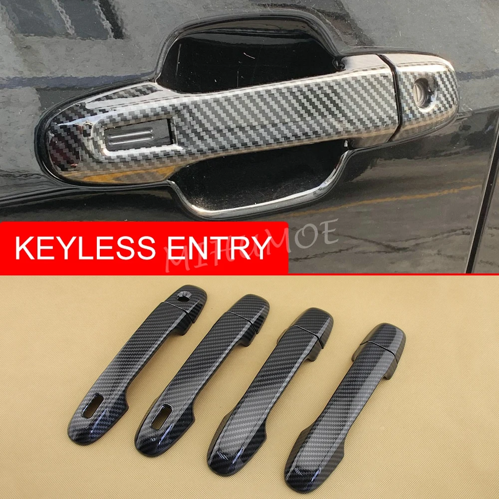 

Для Subaru Forester Crosstrek XV Impreza 2018-2024, крышка дверной ручки из углеродного волокна, фотоотделка (с бесключевым входом)