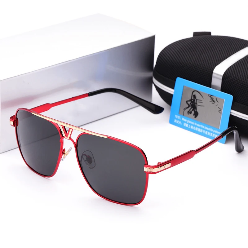 

Luxury Brand Designer Mercede Sunglasses Men Polarized Driving Mirror UV400 Metal Square Vintage Sun Glasses Oculos De Sol 70023