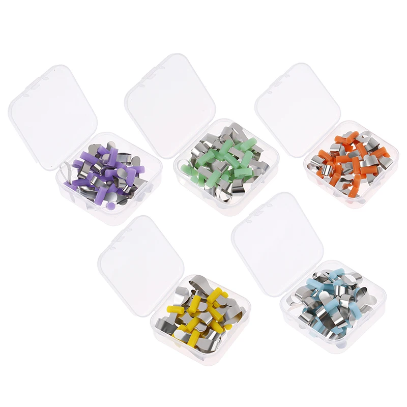 

20Pcs/box Dentistry Metal Matrix Bands Retainerless with Locker Dental Matrix Matrices Sectional Contoured Matrices