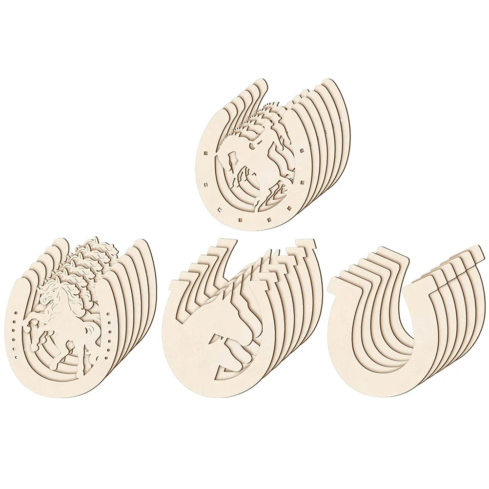

Horseshoe Wooden Wood Party Unfinished Cowboy Decorations Ornaments Cutouts Key Horse Ornament Diy Decors