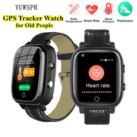 elderly tracker smart watches body temperature ecg ppg monitoring 4g video call wifi gps location flashlight for old people t5s