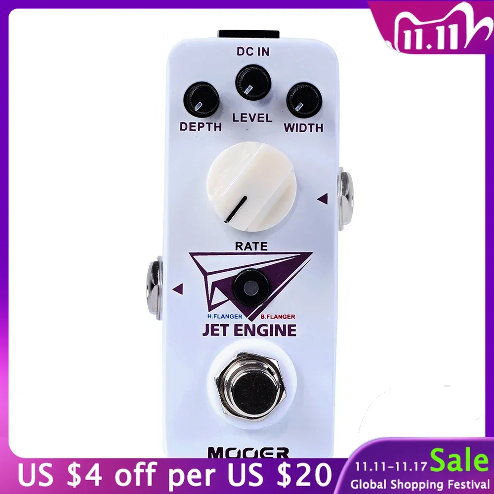 

MOOER Jet Engine Guitar Effect Pedal Digital Multi-Frequency Flanger Two Different Flanger Modes True Bypass Guitar Effect Pedal