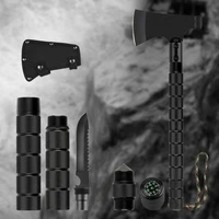 outdoor multi function portable axe foldable emergency tool set tactical axe suitable for camping hiking
