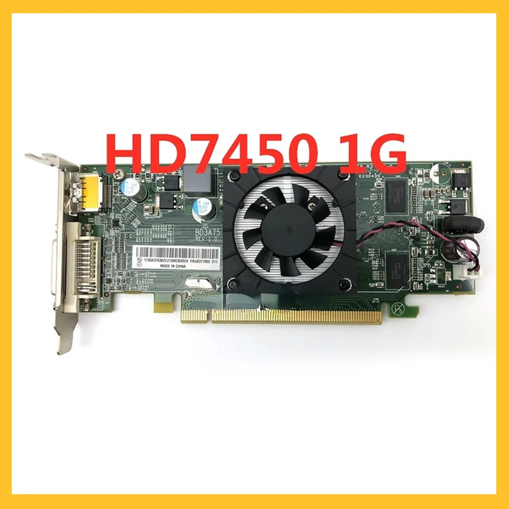 

Видеокарта HD7450 1G для настольного ПК, оригинальная видеокарта DVI DP Half-height Full-height 2K HD