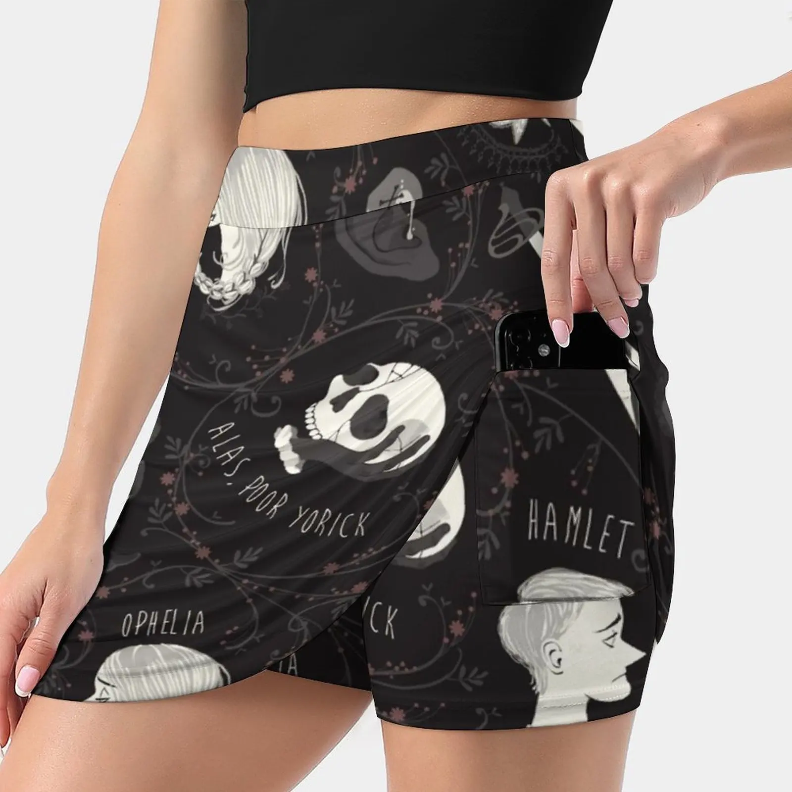 

Shakespearean Pattern-Hamlet Korean Fashion Skirt Summer Skirts For Women Light Proof Trouser Skirt Hamlet Ophelia Shakespeare