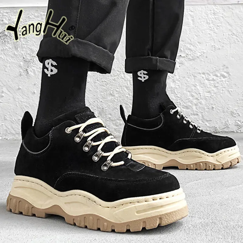 

Men's Vulcanize Shoes Korean Style Sports Casual All-match Retro Platform Sneakers Shoes for Women 2023 Fashion Spring Autumn