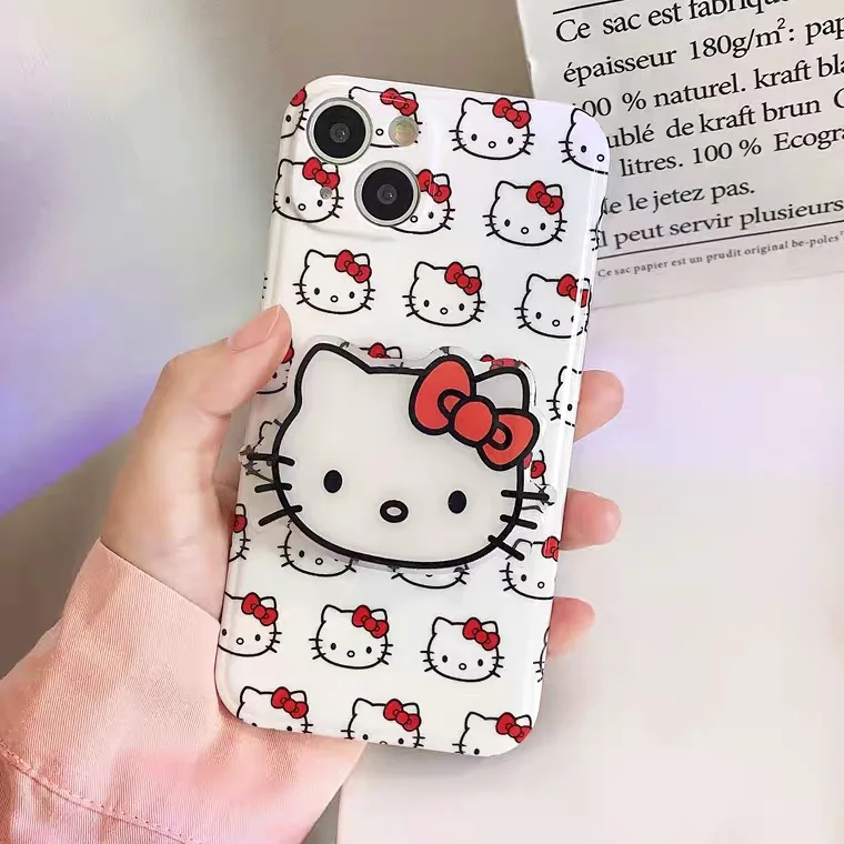 

Чехол для телефона Kawaii Hello Kitty для IPhone 13 12 11 Pro Max Mini XR XS MAX 8X7 SE 2020, противоударный мягкий чехол Y2k Girl