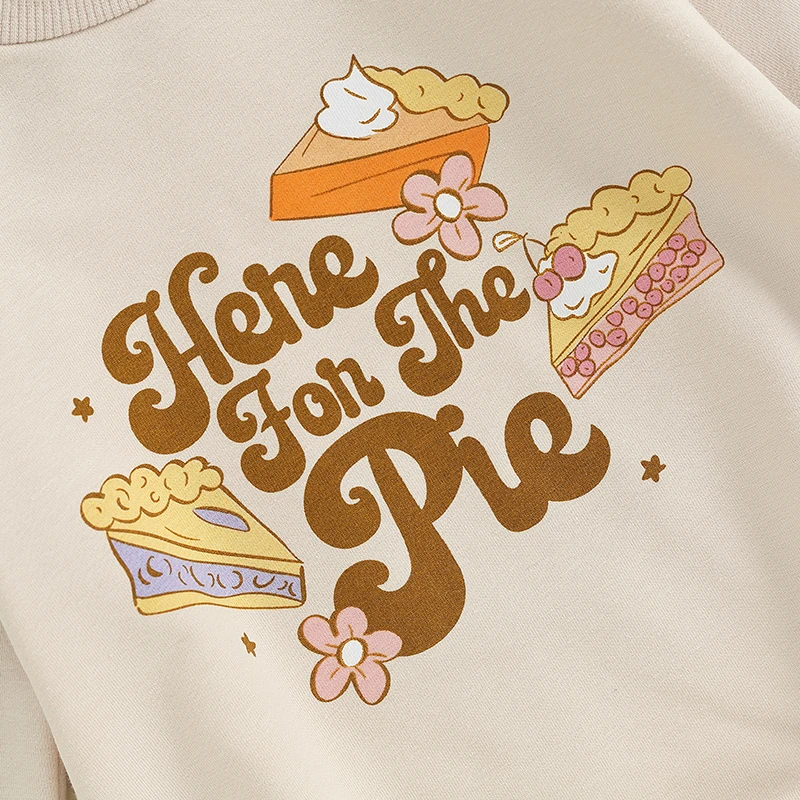 

Baby Girls Sweatshirts Rompers Newborn Clothes Letter Pie Flower Print Long Sleeve Infant Jumpsuits Fall Bodysuits