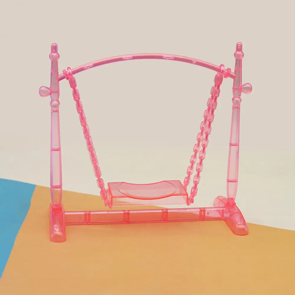 

1 Set Dollhouse Swing High Simulation Realistic Miniature Park Bench Model Kids Pretend Play Toy for Entertainment