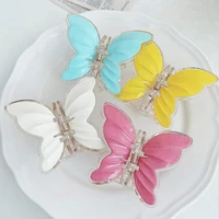 2022 new hair claw sweet fairy butterfly hairpin fashion colored styling tools barrettes for women girls hair clip