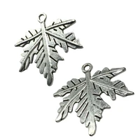 20pcs alloy maple leaf charms ancient sliver leaves pendants for diy jewelry making earrings necklace handmade accessories