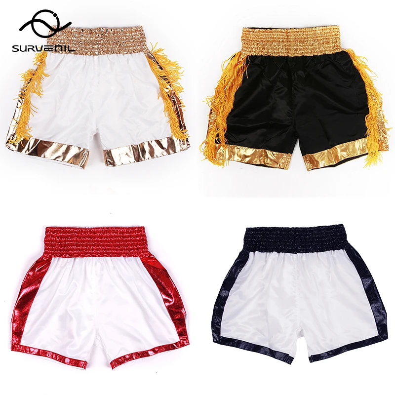 

Muay Thai Shorts Adults Kids Plain Fight Kickboxing Pants Satin Polyester Blank MMA Trunks Men Women Kick Boxing Training Pants