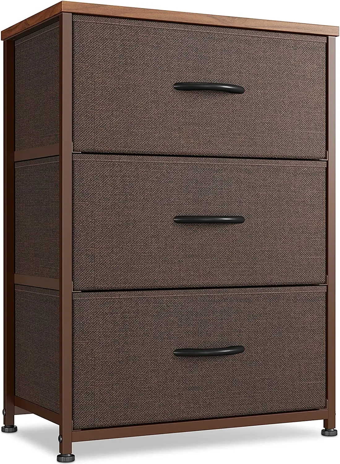 

Dresser bedside table for bedroom, small kids bedroom fabric high dresser 3 drawer storage tower organizer, hallway entry closet