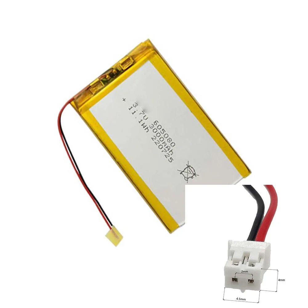 Литий-полимерный ионный аккумулятор 3 7 в 3000 мАч 605080 для электрических игрушек