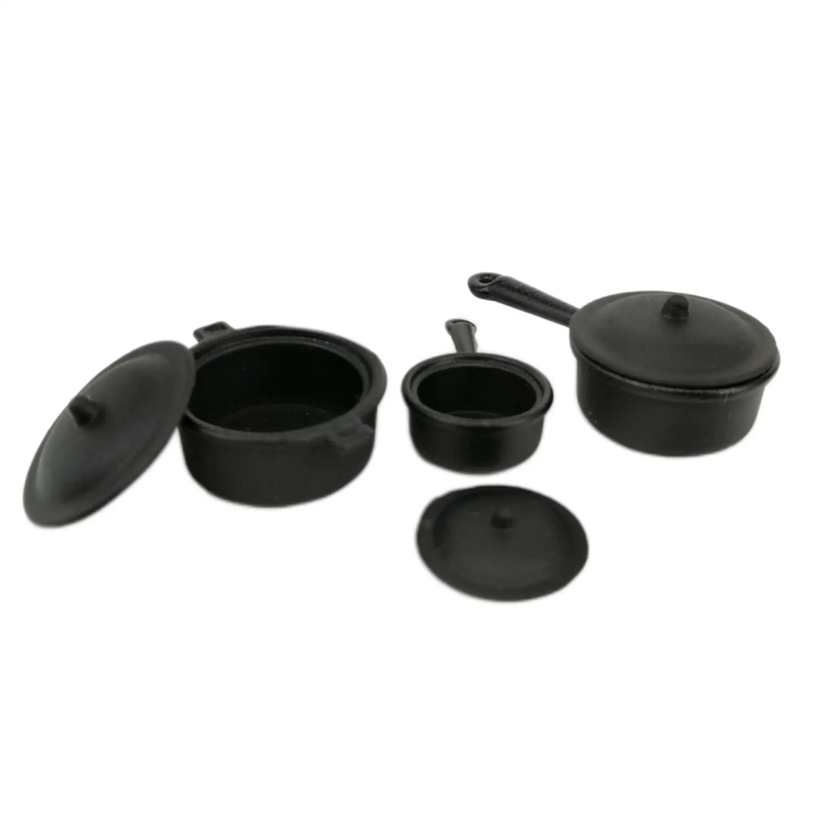 

Dollhouse Cooking Pots Food Set Dollhouse Kitchen Playset for Accessory Children