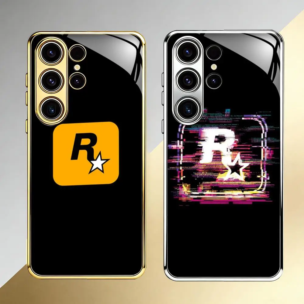 Фото Горячая новинка: Чехол для телефона G-GTA 5 R-Star для Samsung S26 S25 S24 S23 S22 S21 Plus Ultra FE Edge, гальванизированное стекло №4