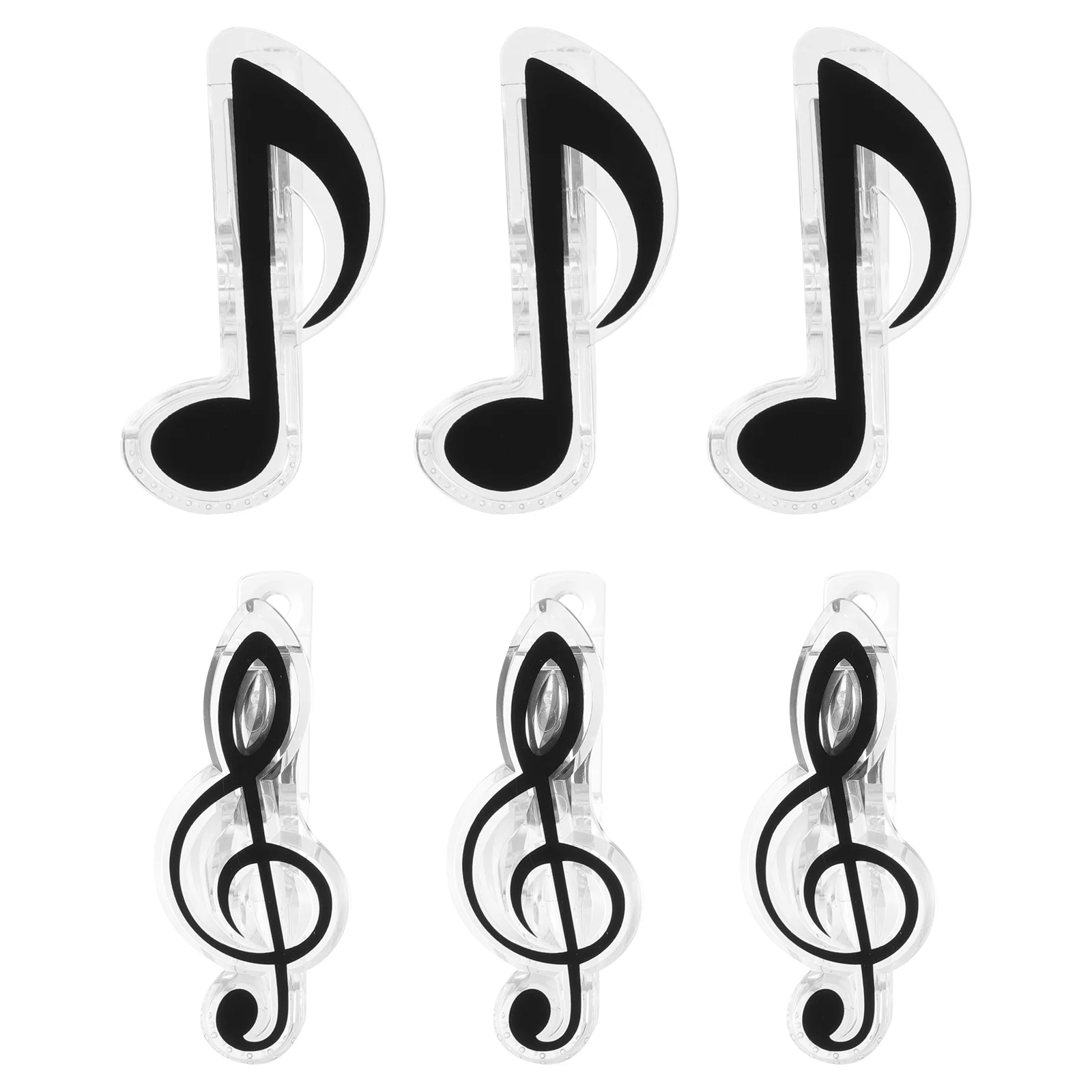 

6 Pcs Sheet Music Book Clip Metal Bookshelf Music Holder Bookend Metal Music Clip Music Page Holders Plastic Music Clip Stand